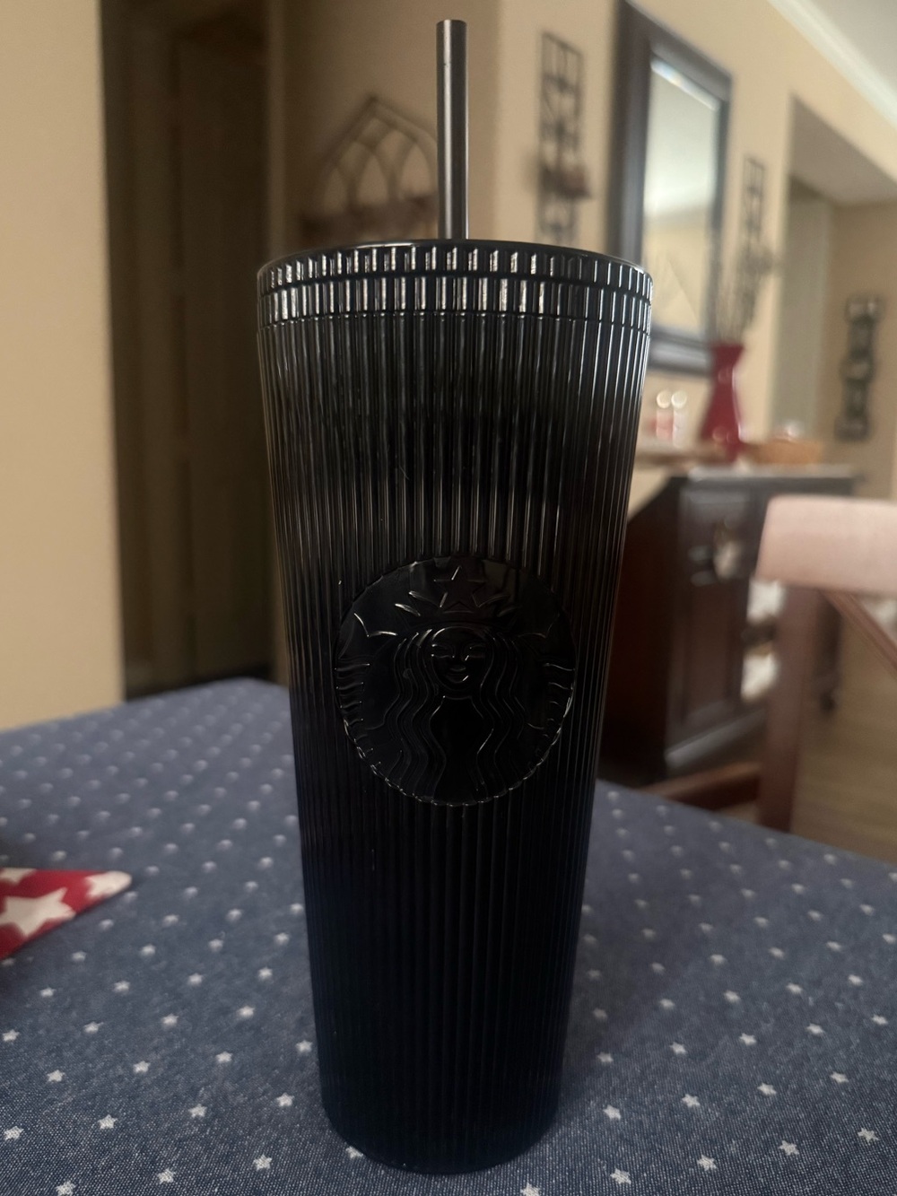 Starbucks Black Tumbler with Straw